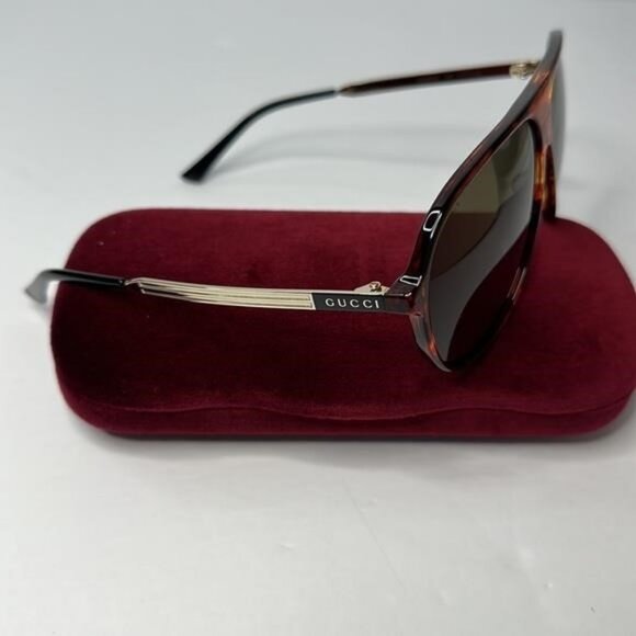 New Authentic Gucci Tortoiseshell GG0829SA 003 Sunglasses - Picture 9 of 12